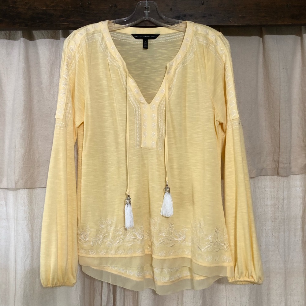 WHBM Flowing Tasseled Top size Small
